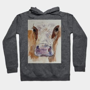 Ayrshire cow portrait. Hoodie